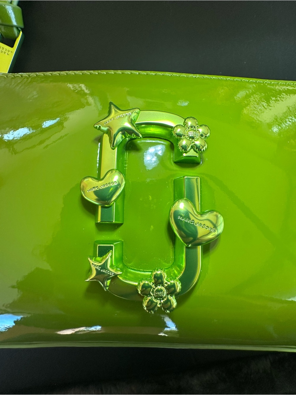 Marc Jacobs Patent Leather Glossy Green | 3-Way Bag | Rare | $445 Retail 💚 NWOT - Picture 14 of 15